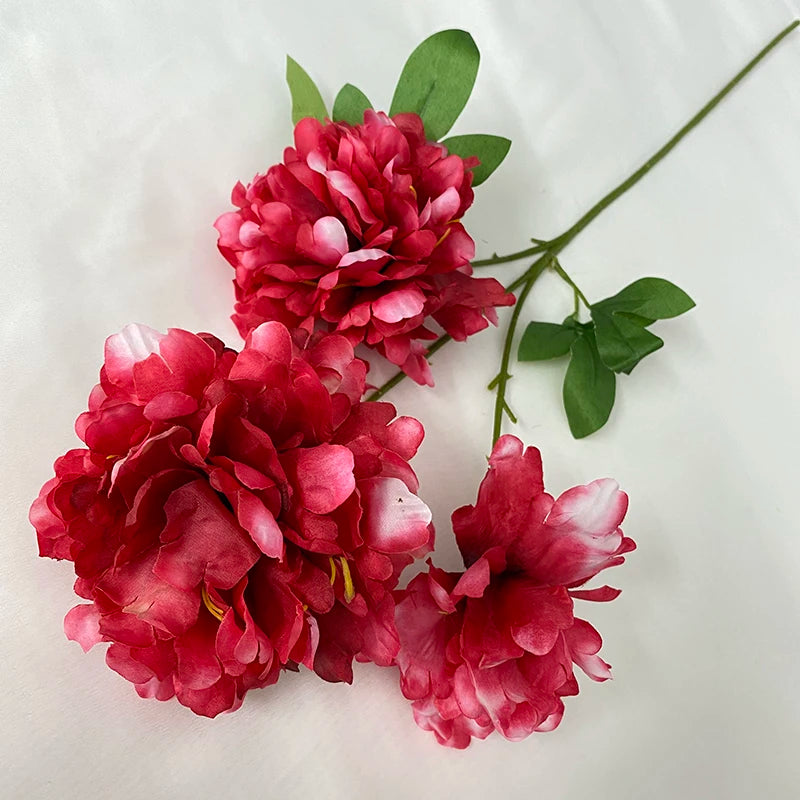 Multicolor-Rose Red Modern Style Artificial Flower Wedding Decoration Hibiscus Peony