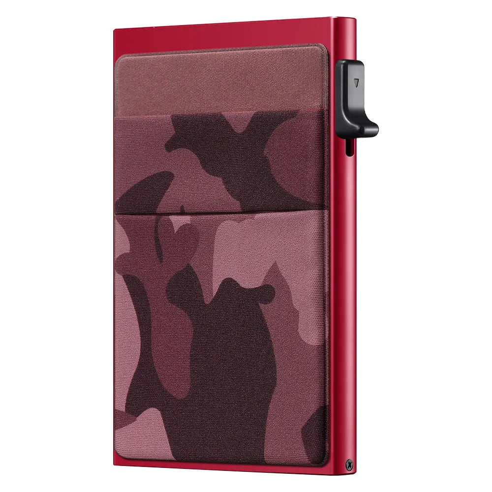 Men's Portable RFID Protected Wallet Slim Front Pocket Compact Card Holder Featuring Pop-up Mechanism for Secure Business Card