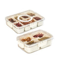 Rayshine Small Portable Snack Platters Plastic Sealed Storage Divider Containers with Lid and Handle PP Snackle Box