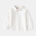 Wholesale Cotton White School Children Plain Golf Polo T-shirt Long Sleeve Boy Polo Neck for Kids Elementary