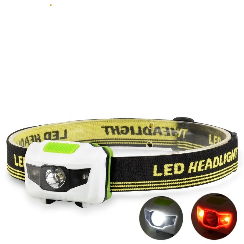 Hot Selling Portable Mini Waterproof Running Headlight Outdoor Night Fishing Headlamp with 3 LEDs Top Seller