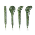 DIY Rose Gold Natural Picasso Jasper Xiuyan Jade Facial Roller Gua Sha Set Acupoint Massage Wand Face Lift Beauty Tools