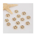 14K Gold Plated Versatile Wheel Spacer Beads Simple Wheeled Bead Bracelet Necklace Beaded Decoration Handmade Jewelry Findings