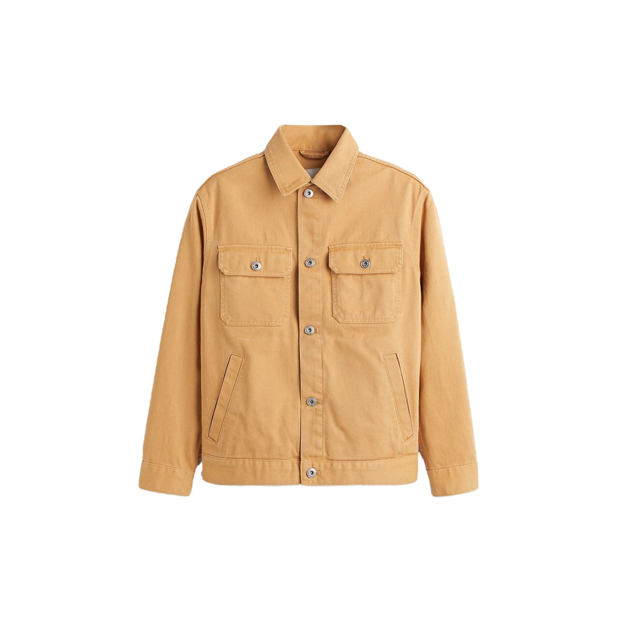 Wholesale Custom Latest Custom Long Sleeve Yellow Oversize Denim Jackets for Men Casual Style