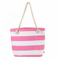 New 2024 Ladies Large Capacity Solid Color Canvas Zipper Closure Portable Rope Handle Eco-friendly Tote Beach Bags