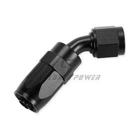Custom ColoredPower Female Swivel 45 Degree Black Anodized AN10 Aluminum Fittings with ODM/OEM Support