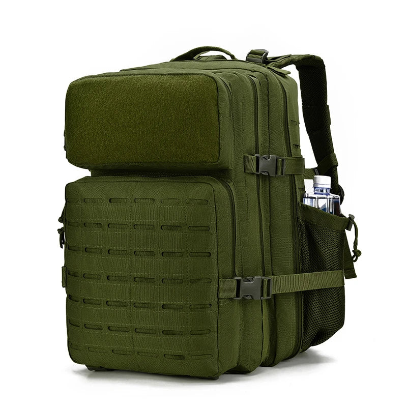 Large Capacity 36-55L Men's Outdoor Tactical Camouflage Backpack Durable Oxford Cloth MOLLE System Zipper Internal Frame