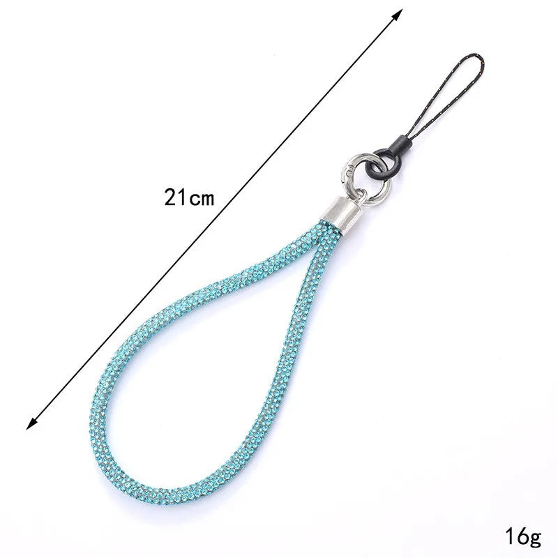 Shiny Diamonds Rope Phone Lanyard Colorful Rainbow Lanyard