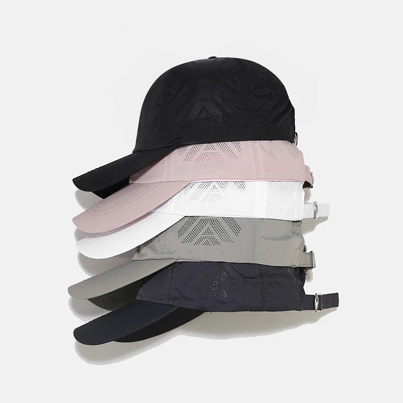 Breathable Quick Drying Mesh Outdoor Sport Hat Evaporate Sweat Unstructured Golf Cap for Men Women