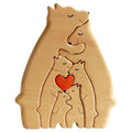 Nana Christmas Gift Family Keepsake Engraved Solid Wood Bear Sculpture Personalized Tabletop Home Decor Collectible 14x17x2cm
