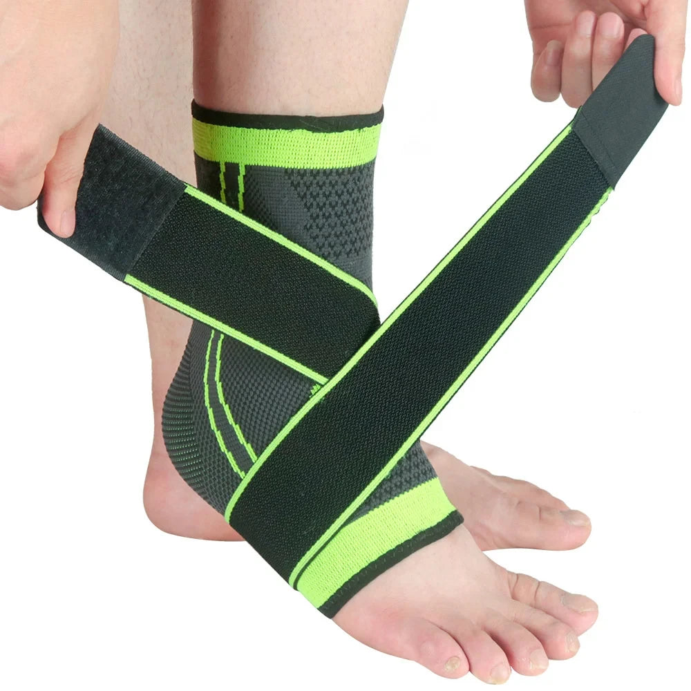 Adjustable Sports Ankle Support Compression Ankle Brace Protector Running Soccer Basketball Gym Ankle Stabilizer Bandage Strap