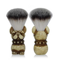 Custom Logo Curved Wooden Handle Face Sweep Dust Brush Pure Badger Bristles Lightweight 39g Salon Home Use Beard Shaving Brush