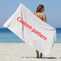 wholesale quick dry sand free Custom Lightweight Logo Design Sublimated Digital Printed Large Over Sized MicroFibre beach towel