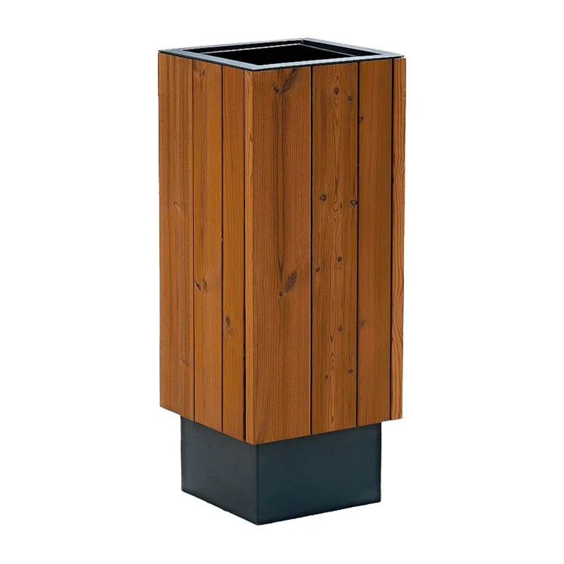 Design Outdoor Furniture Big Plastic Wood Trash Garbage Can Outside Street Park Rubbish Litter Bin Commercial Recycling Dust Bin