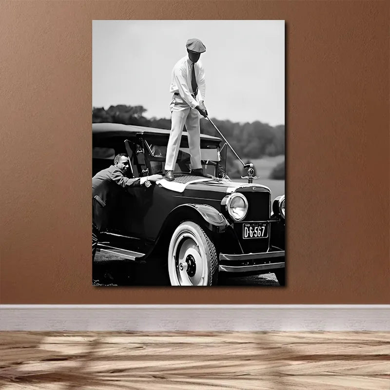 Wholesale Vintage GOLF ANTIQUE Car Photo Picture Old Photograph Print Wall Decor