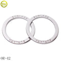 Custom Engraved Name Metal O Ring Swimwear Flat Buckle Clips for Garment Bra O Ring