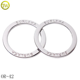 Custom Engraved Name Metal O Ring Swimwear Flat Buckle Clips for Garment Bra O Ring