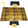 12*2 Designs Japan Anime Golden Saint Seiya 10000 Yen Gold Plastic Collective Banknotes Collection