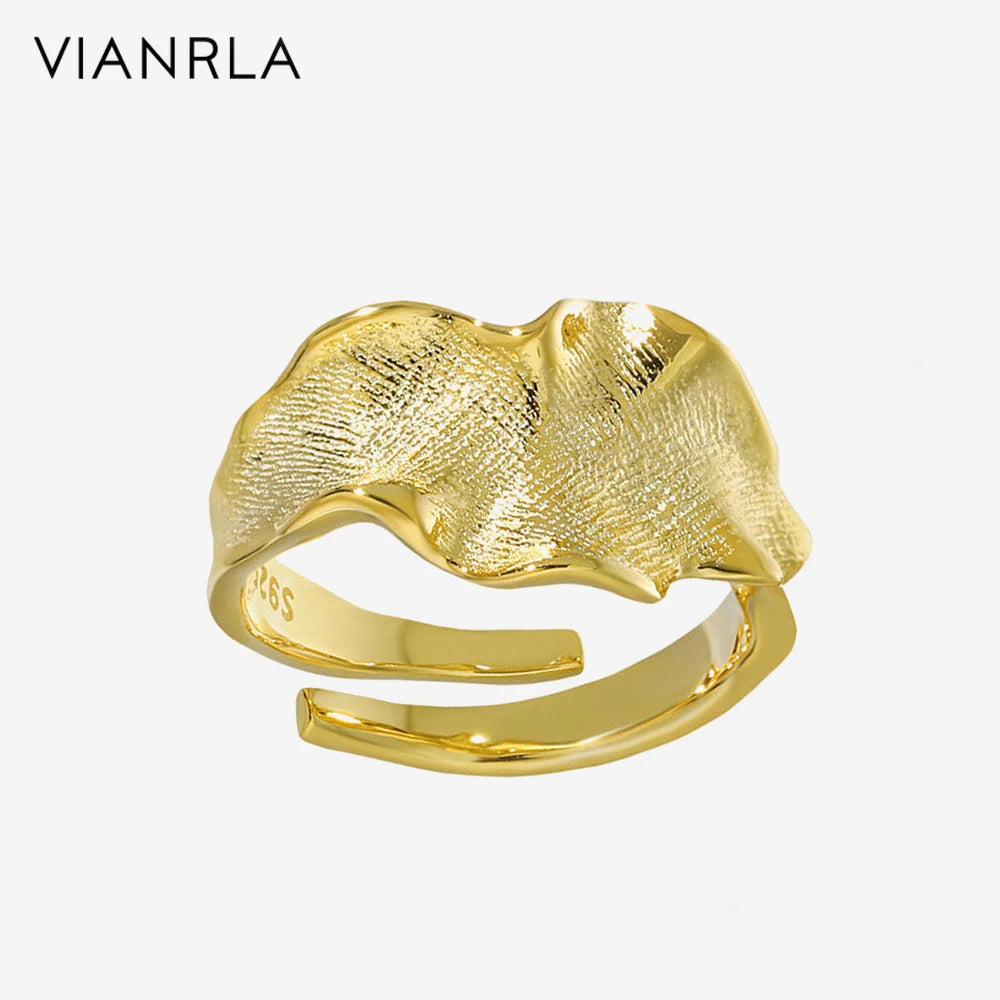 VIANRLA 925 Sterling Silver Ring Texture Chunky Fashion Jewelry Ring Drop Shipping Gifts Minimalist Style