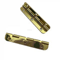 Stock Supply Good Quality 50 X 10mm 90 and 180 Degree Metal Shiny Gold Butt Box Hinge