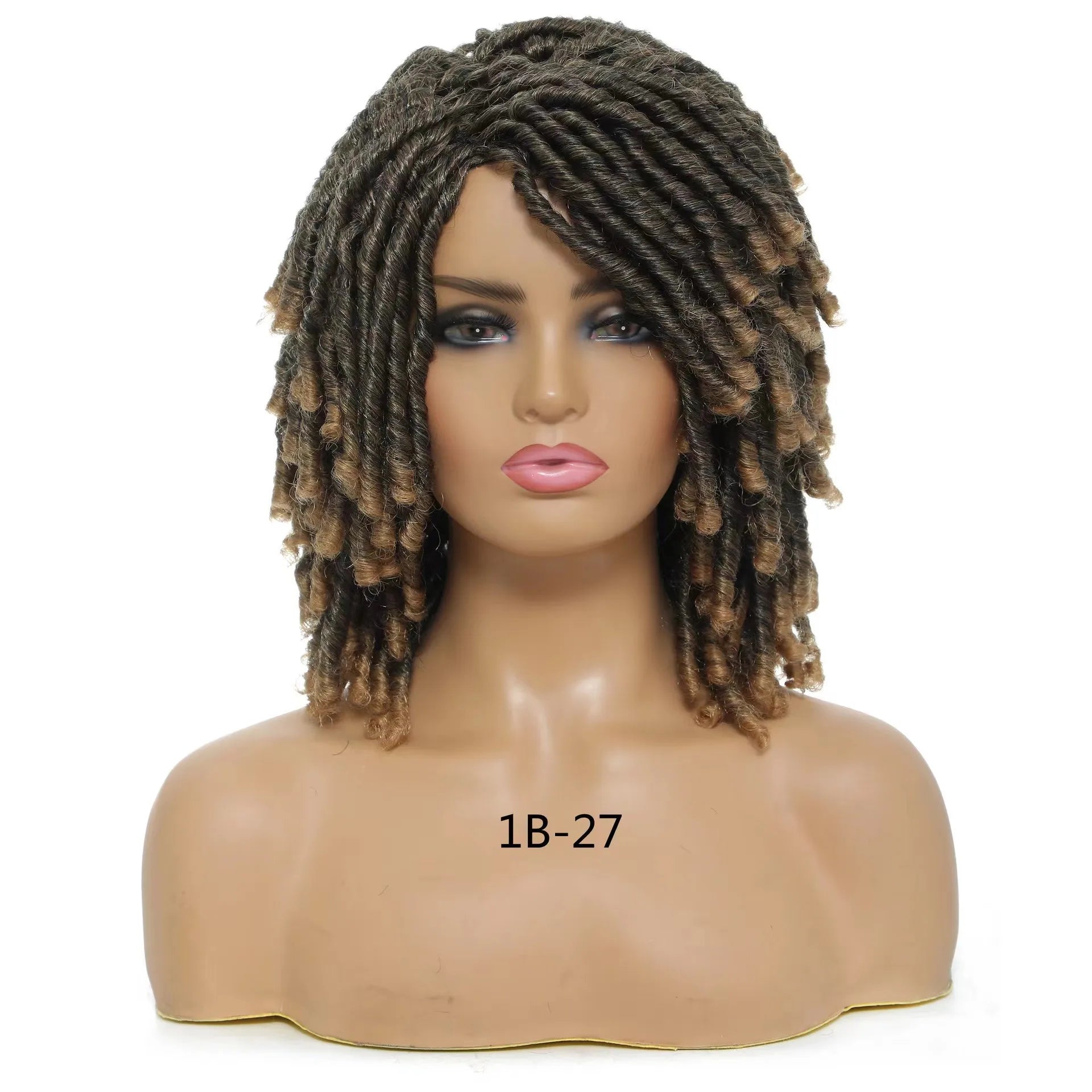 Wholesale 6-inch African Wigs Dreadlocks Braided Braid Wigs High Temperature Fiber Shedding No Tangle Hot-selling Africa Europe