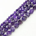 Wholesale Faceted Amethyst Gemstone Beads Natural Diamond Cutting Loose Stone for Jewelry Making