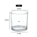 Recycled Glass Candle Holders 48ml 82ml 95ml Empty Transparent Aroma Glass Candle Jars Customized Glass Jar for Scented Candle