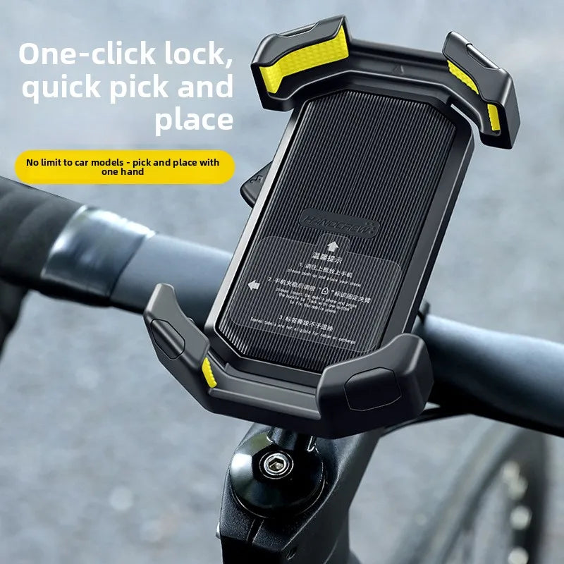 2025 New Model Bicycle Phone Holder Shockproof Cycling Equipment Handlebar Mount for Mountain Road Bike