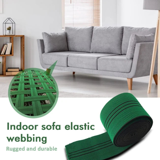 17.001 Modern Soft Webbing Elastic Stretch Polyester/Nylon Sofa Furniture Repair DIY Upholstery Tape for Kitchen & Living Room