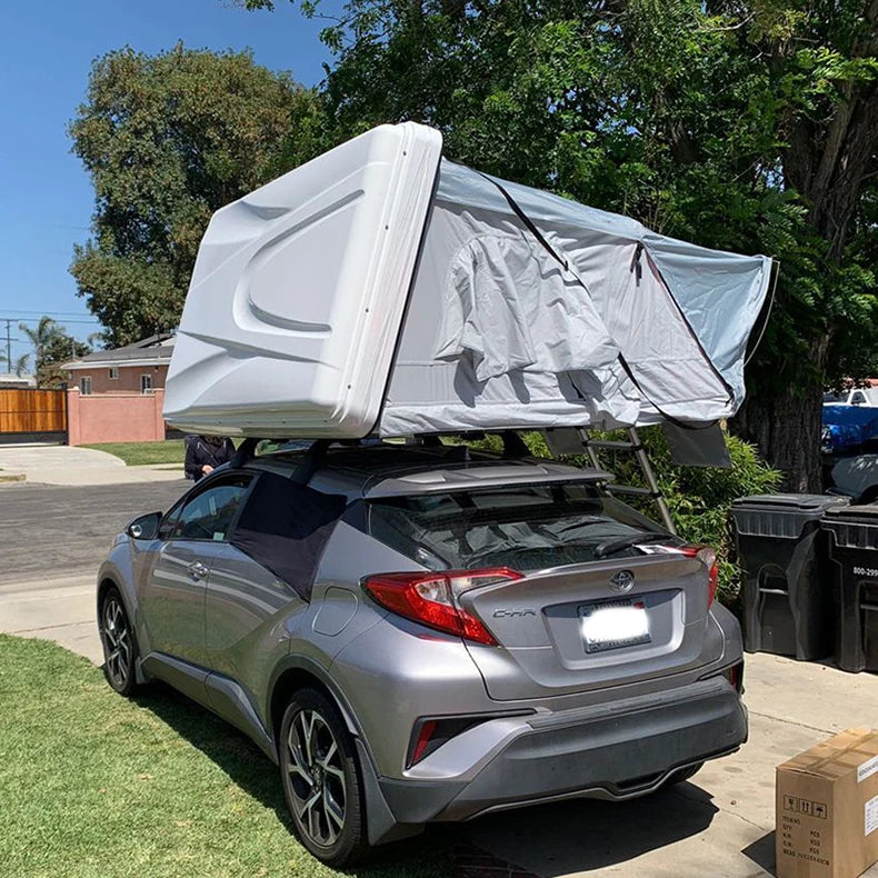 Four-Season Camping Automatic Truck Rooftop Tent with Hard Top One Bedroom >3000mm Waterproofing