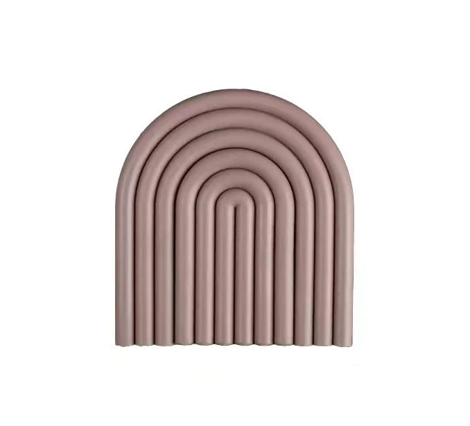 Source Factory Custom Food-Grade  Heat-Resistant Silicone Products Rainbow Shape Silicone Pot Holder Coaster Silicone Trivet Mat