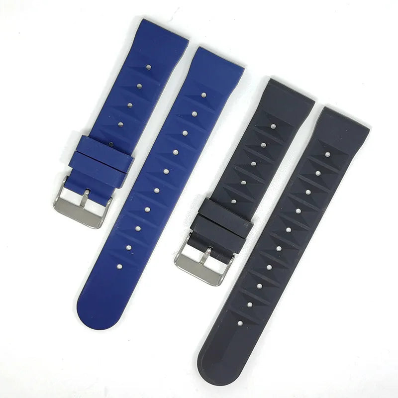 20mm  22mm Fluorine Rubber Wafel Band Hoge Kwaliteit FKM Rubber Waffle Strap