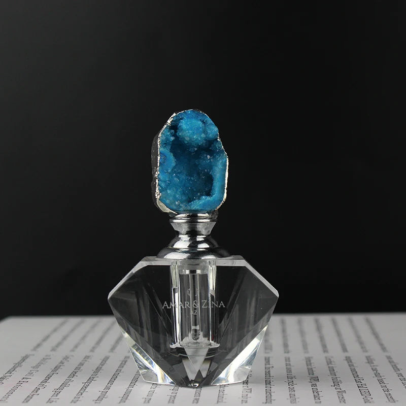 Small Size 3ml Natural Quartz Stone Top Crystal Perfume Oil Bottle With Good Price