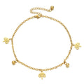 Summer Fashion Foot Leg Bells Anklet Jewelry 18k Gold Plated Cheap Wholesale Stainless Steel Tree of Life Charm Anklet for Women