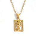 MICCI Custom 18K Gold-Plated Vintage Elegance Statue of Liberty Pendant Necklace for Women Trendy Link Chain Style