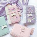 Creative Strap Hand Book Set Sequins 6 Rings Binder Refillable Loos-leaf Notebooks Cute Girl PU Notebook A6