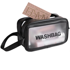 Water Resistant Cosmetic Case Organizer Pouch Heavy Duty Clear Travel Toiletry Makeup Bags Transparent Frost Cosmetic Bag
