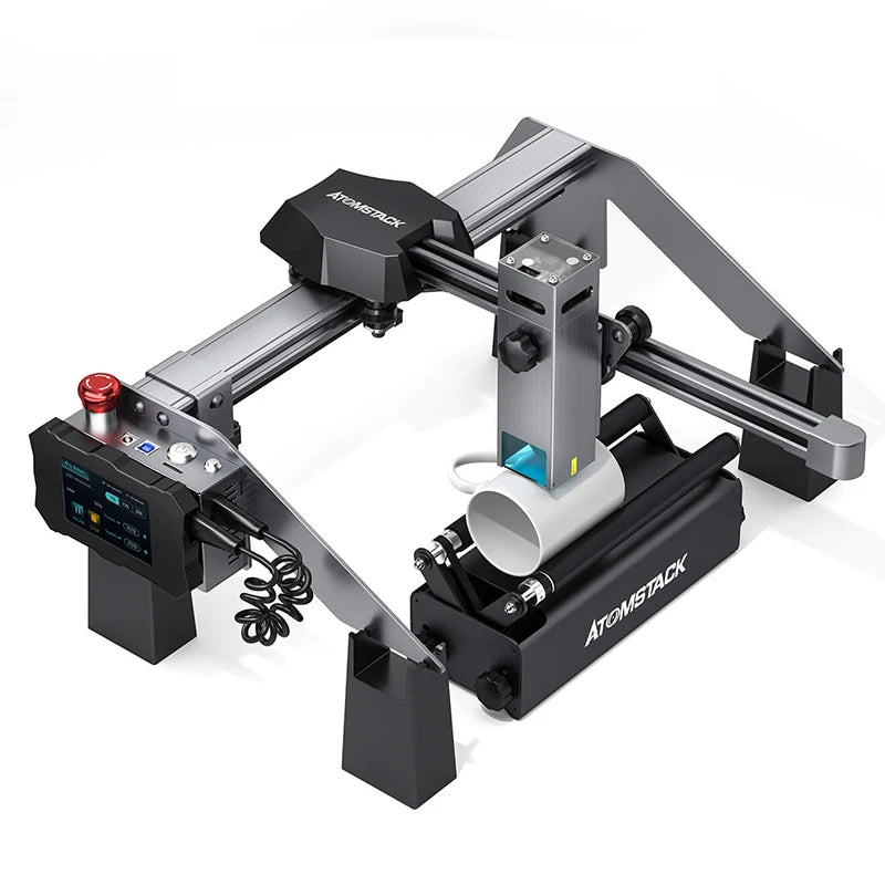 Atomstack Latest Laser Roller R3 Rotary Device for Laser Marking Machine Portable 360 Degree Y-axis Rotary for Engraving