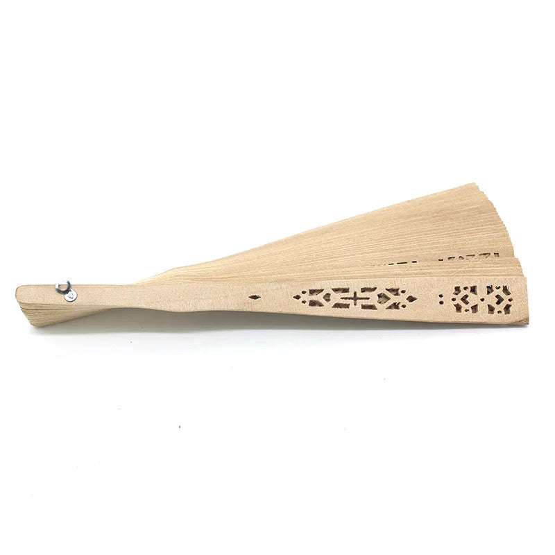 Wholesale Hotel Wedding Souvenir Bamboo Handheld Fan Custom Wooden Hand Fan for Household and Tailor Trimming