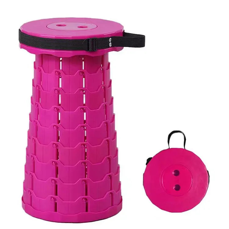 Plastic Lightweight Retractable Portable Folding Telescopic Outdoor Camping Stool-Outdoor Furniture