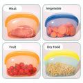 100% Food Grade 500ml Storage Bags Set Reusable Silicone Food Bag for Packing Food