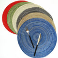 Round Tablecloths Non-Slip Linen Table Mat Kitchen Accessories Home Decor Coasters Wove Straw Placemat Tablemat