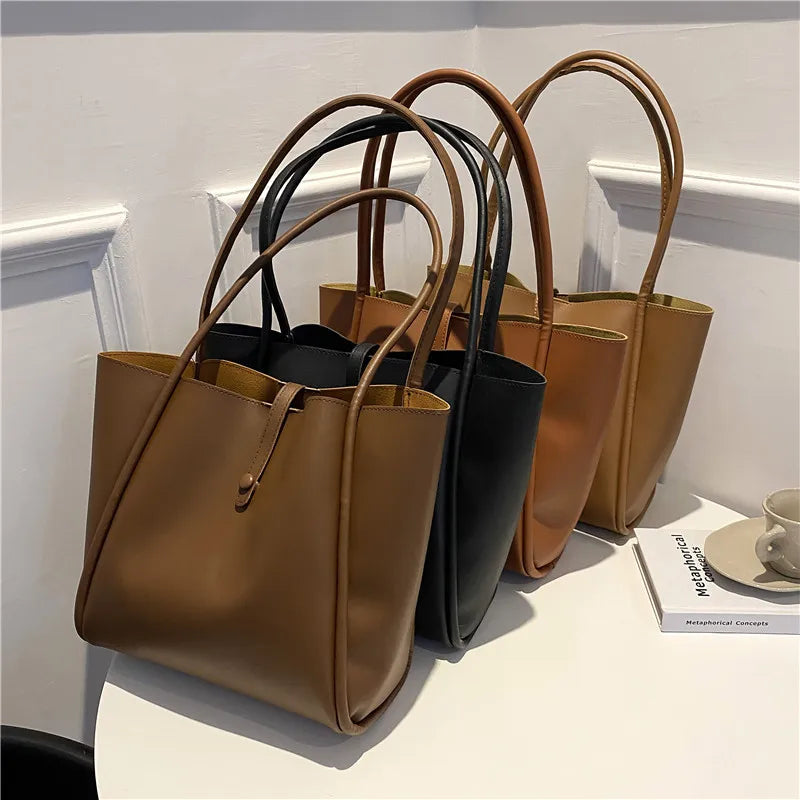 Sac Tendance 2026 Autumn Retro Style 2 Pcs Woman's Handbags Large Woman Tote Bags with Purse Woman's Handbags MegaBDM