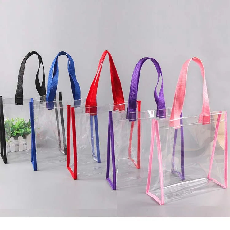 Stadium Approved Pvc Shopping Tote Bags Large PVC Clear Tote Bags With Handles for Work Sport Other Storage Bags