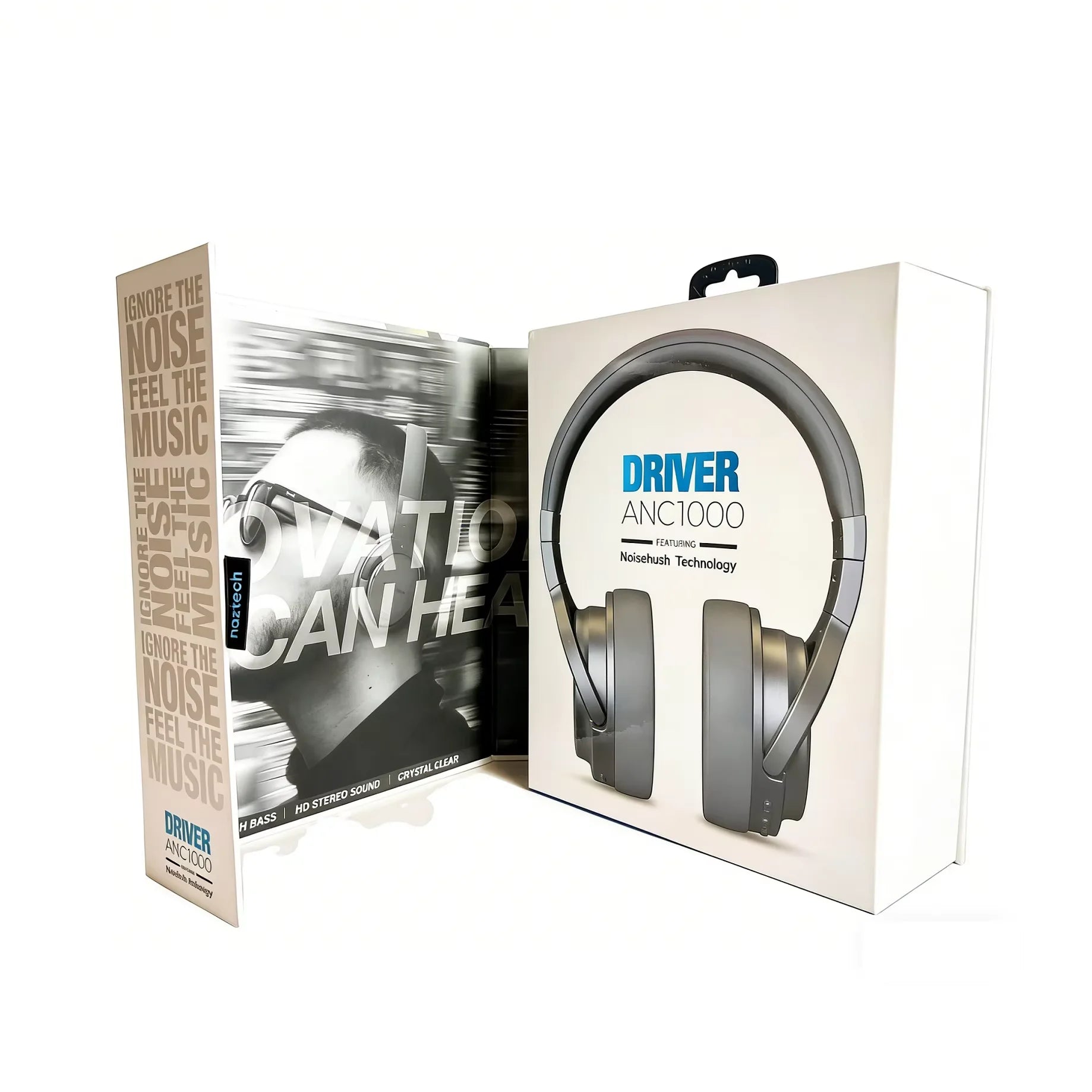 Hot Selling Custom Logo Flap Cardboard Magnetic Rigid Rectangle Boxes Sponge Lined Headphones Set Gifts Packaging