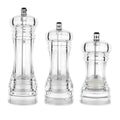 Popular Transparent Manual Pepper Grinder with Ceramic Core Acrylic and Plastic Food Mills for Salt and Pepper