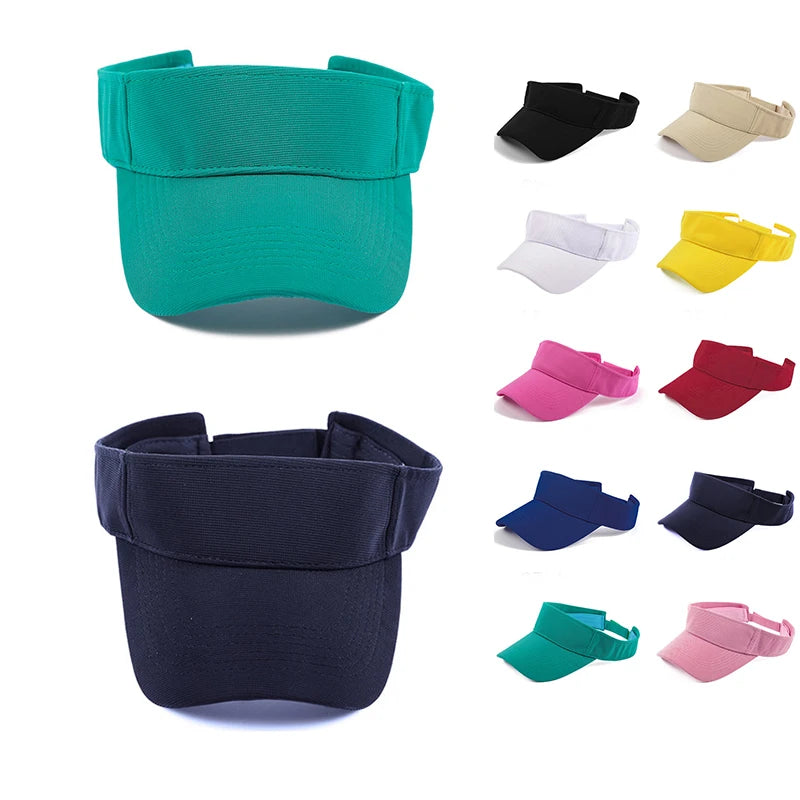 China Factory Multi-Colors 90% Polyester and 10% Spandex Sports Breathable Cap Golf Visor Running Hat
