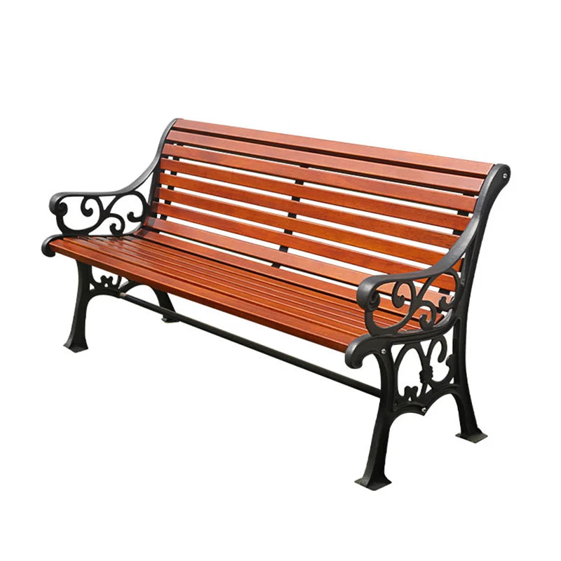 Outdoor Furniture Wooden Bench Public Parkantiseptic Wood Bench Seating Outside Garden Patio Iron and Wood Seat Bench with Back