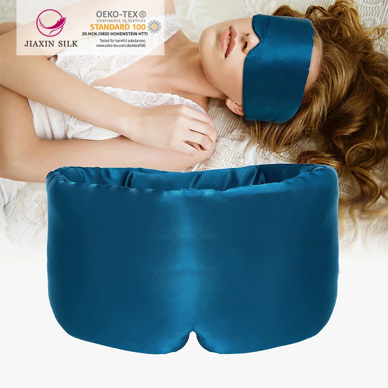 Custom Big Size Silk Sleep Eye Mask 16 19 22 Momme 6A Grade 100% Mulberry Silk Eyemask