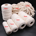 Wholesale Anti-pilling Soft 3mm/100m Macrame Cord Cotton Rope 4mm Single Strand Cotton Cord Macrame Cord Macrame Cotton Rope